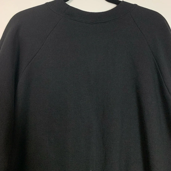 VTG Hanes  Crewneck Sweater Black Mens 4X Big NWT Deadstock USA Cotton Acrylic - Picture 9 of 11